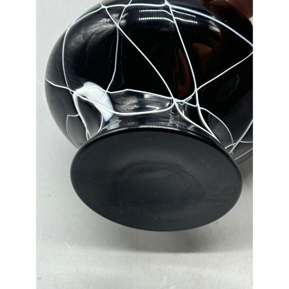 Vintage Black & Gold Art Deco Vase Abstract Design embossed fluted 9.5" READ - Picture 8 of 8